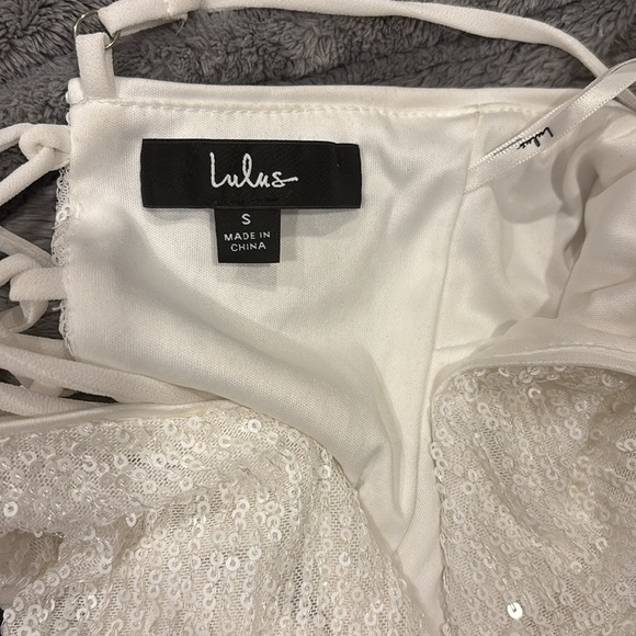 Lulu's White Textured Romper - Picture 2 of 3